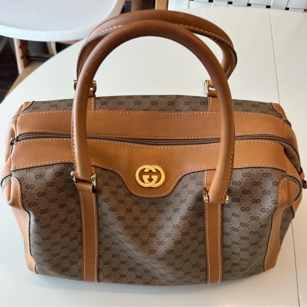 Gucci Vintage 1980s Boston Bag